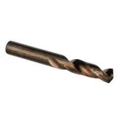 #24 Drill America 135° Split Point Gold Finish Cobalt Screw Machine Length Stub Drill