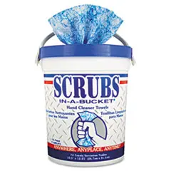 72ct 10" x 12" Scrubs In-A-Bucket Pre-Moistened Hand Cleaner Towels