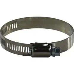 #188 9-9/10" to 12-1/4"Dia 1/2"W 620 Series 301 Stainless Band & Screw Worm Gear Hose Clamp