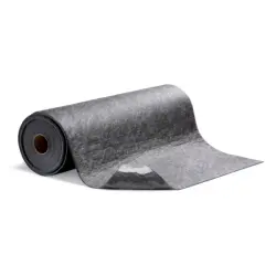 36" x 50ft Black New Pig Grippy 7.5gal Heavyweight Universal Adhesive-Backed Absorbent Floor Mat Roll