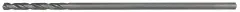 #36 x 12"OAL Drillco 1280 Series 135&deg; Split Point Black Oxide Finish HSS Aircraft Extension Drill