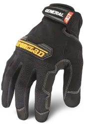 XL Ironclad General Utility Black Synthetic Leather Reinforced TPR Cuff Work Glove