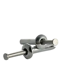 1/4" x 2" Mushroom Head Zinc Alloy Body Zinc Hammer Pin Drive Anchor