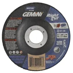 4-1/2" x .045" x 7/8" Type 27 Norton Gemini RightCut A30 Aluminum Oxide Steel Cut Off Wheel