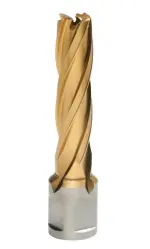 9/16"Dia 2"DOC 3/4" Shank Hougen 12,000 Series TiN Finish M2 HSS Annular Cutter