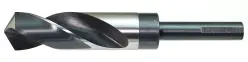 1-1/4" Drillco 1000F Series 118 Point Black & Bright Finish HSS 1/2" 3-Flats Shank Silver & Deming Drill