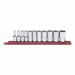 11pc 3/8" Drive 1/4"-1" GearWrench Chrome Finish 6pt Mid Length SAE Socket Set
