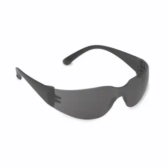 Gray Anti-Scratch Lens Black Frame Bulldog Black Temple Safety Glasses