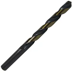 #22 KFD 135&deg; Split Point Black & Gold Finish HSS Jobber Length Drill