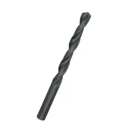 #22 QualTech 118 Point Black Oxide Finish HSS Jobber Length Drill