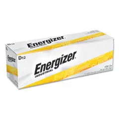 D Size 1.5V Energizer Industrial Alkaline Battery 12-Pack