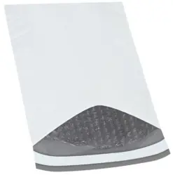 #1 DVD 7-1/4"W x 12"L White Bubble Lined Self-Seal Poly Mailer  Envelope 100Ct Case