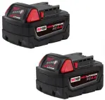 M18 Milwaukee REDLITHIUM XC 5.0Ah Lithium-Ion Extended Capacity Power Tool Battery 2-Pack
