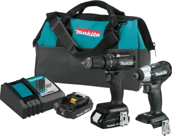 18V Makita LXT Sub-Compact Lithium-Ion Brushless Cordless Hammer Drill & Impact Driver 2-Battery Combo Kit