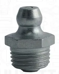 1/8" M-NPT Straight Zinc Plated Steel Grease Fitting with Ball Check