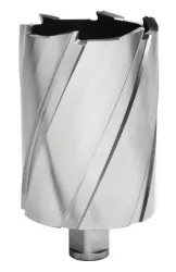 2-9/16"Dia 3"DOC 3/4" Shank Hougen 12,000 Series Bright Finish M2 HSS Stack Cut Annular Cutter