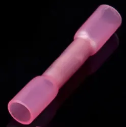 22-18 AWG Red Polyolefin Insulated Heat Shrink Butt Splice Connector