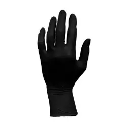 Large 6mil Black Nitrile Adenna Shadow Exam Grade Powder-Free Textured Grip Disposable Gloves 100Ct