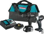 18V Makita LXT Sub-Compact Lithium-Ion Brushless Cordless Hammer Drill & Impact Driver 2-Battery Combo Kit