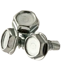 #12-14 x 1-1/2" Indented Hex Washer Head Zinc Finish Steel #3 Point Self-Drilling Screw