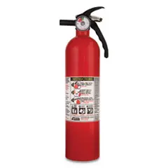 2.5lb Kidde FA110G Class ABC Rechargeable Fire Extinguisher with Metal Valve & Plastic Strap Bracket