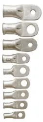 2 AWG 1/2" Stud Heavy Duty Tin Plated Copper Straight 1 Hole Cable Lug
