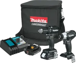 18V Makita LXT Sub-Compact Lithium-Ion Brushless Cordless Drill & Impact Driver 2-Battery Combo Kit